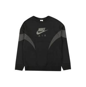 Nike Sportswear Mikina  černá / kouřově šedá