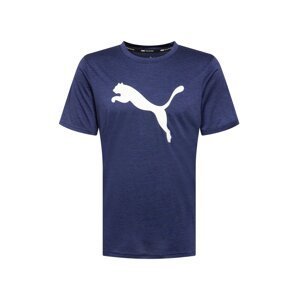 PUMA Funkční tričko 'Heather Cat'  námořnická modř / bílá
