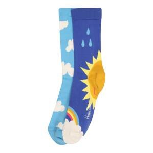 Happy Socks Ponožky 'After Rain'  královská modrá / nebeská modř / zlatě žlutá / limone / bílá