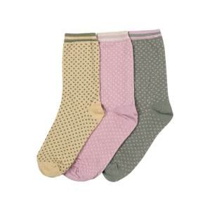 ONLY Ponožky 'SARA'  pink / zelená / písková