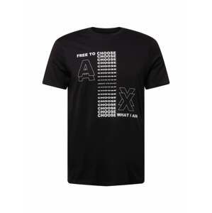 ARMANI EXCHANGE Tričko  černá / bílá