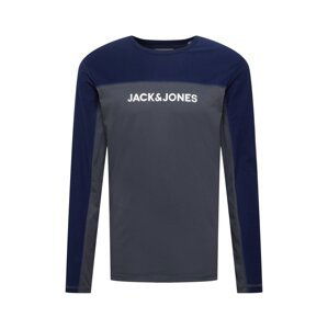 JACK & JONES Tričko 'SMITH'  tmavě šedá / tmavě modrá / bílá