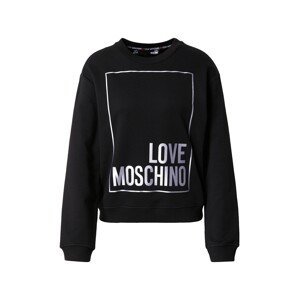 Love Moschino Mikina  černá / stříbrná