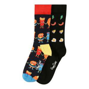 Happy Socks Ponožky 'Food Friends'  černá / červená / oranžová / žlutá / světlemodrá