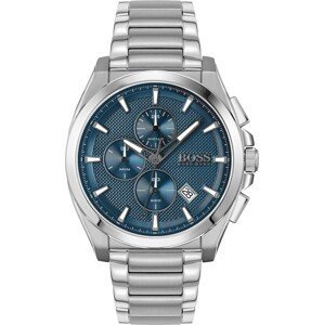 BOSS Casual Analogové hodinky  tmavě modrá / stříbrná