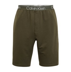 Calvin Klein Underwear Pyžamové kalhoty  světle šedá / khaki / bílá