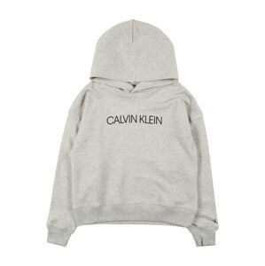 Calvin Klein Jeans Mikina 'Institutional'  černá / šedý melír / bílá