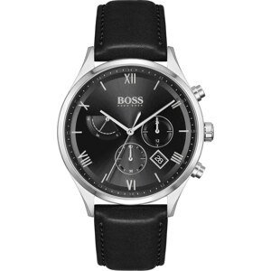 BOSS Orange Analogové hodinky  černá / stříbrná