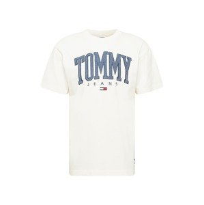 Tommy Jeans Tričko  režná / kouřově modrá / červená