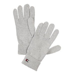 TOMMY HILFIGER Prstové rukavice  světle šedá / červená / bílá / námořnická modř