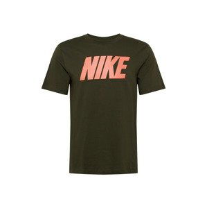 Nike Sportswear Tričko  tmavě zelená / korálová