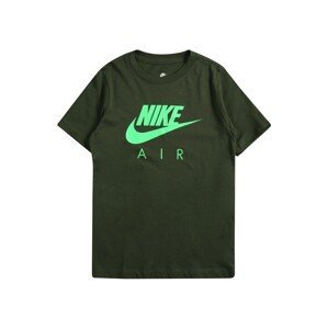 Nike Sportswear Tričko  svítivě zelená / tmavě zelená