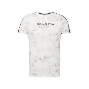 HOLLISTER Tričko  offwhite / černá