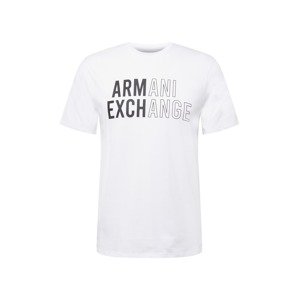 ARMANI EXCHANGE Tričko  černá / bílá