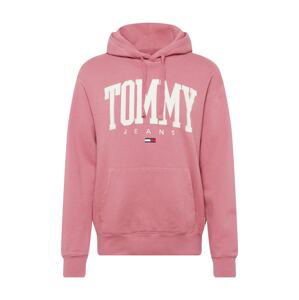 Tommy Jeans Mikina  bílá / červená / světle růžová / tmavě modrá
