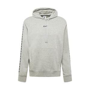 Nike Sportswear Mikina  šedý melír / bílá / černá