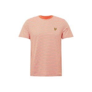 Lyle & Scott Tričko  oranžová / bílá / zlatá / černá