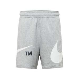Nike Sportswear Kalhoty  bílá / šedý melír / černá