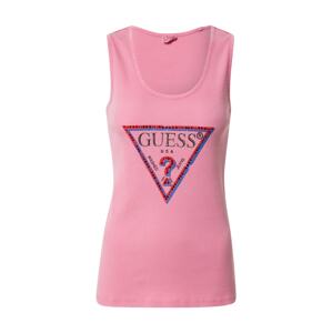 GUESS Top 'Olympia'  modrá / pink / červená