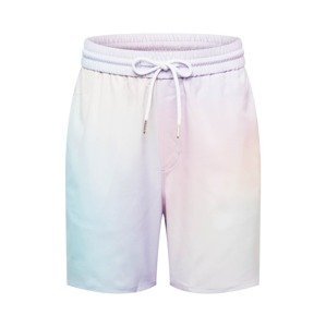 WEEKDAY Kalhoty 'Olsen'  kouřově modrá / pastelová fialová / broskvová / pastelově růžová