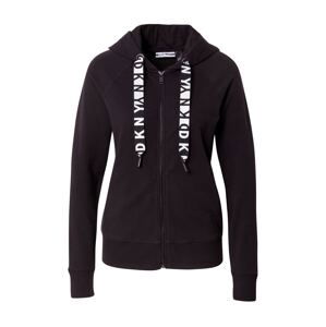 DKNY Performance Sweatjacke  černá / bílá