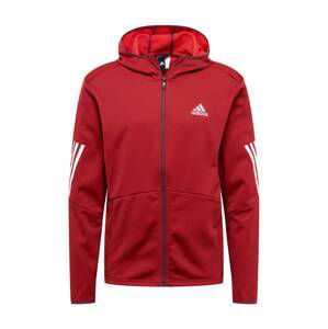 ADIDAS PERFORMANCE Sportovní mikina s kapucí  červená / bílá / šedá / černá