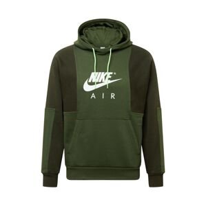Nike Sportswear Mikina  zelená / tmavě zelená / bílá