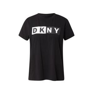 DKNY Performance Tričko  černá / bílá