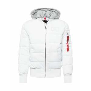 ALPHA INDUSTRIES Zimní bunda  světle šedá / černá / bílá