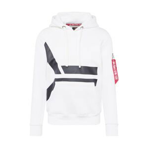 ALPHA INDUSTRIES Mikina  černá / bílá