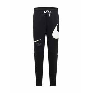 Nike Sportswear Kalhoty  černá / bílá / tmavě šedá