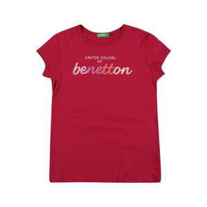 UNITED COLORS OF BENETTON T-Shirt  cyclam / bílá