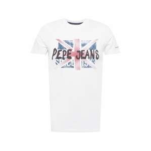 Pepe Jeans Tričko 'ROLAND'  bílá / černá / marine modrá / pastelově červená