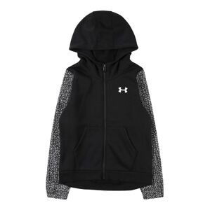 UNDER ARMOUR Sportovní mikina s kapucí  černá / bílá