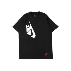 Nike Sportswear Tričko  černá / bílá / červená