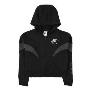 Nike Sportswear Mikina s kapucí  černá / tmavě šedá / bílá