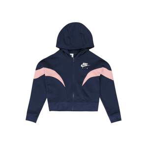 Nike Sportswear Mikina s kapucí  námořnická modř / růžová / bílá