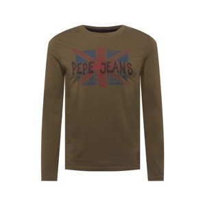 Pepe Jeans Tričko 'ROLAND'  khaki / pastelově červená / antracitová / modrá