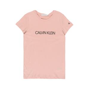 Calvin Klein Jeans Tričko  růžová / černá