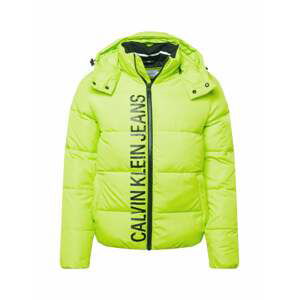 Calvin Klein Jeans Přechodná bunda  svítivě zelená / černá
