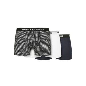 Urban Classics Boxerky  námořnická modř / černá / bílá