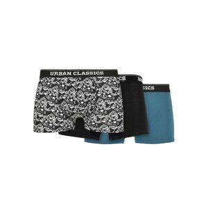 Urban Classics Boxerky  nebeská modř / černá / bílá