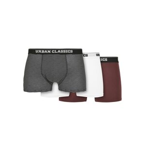 Urban Classics Boxerky  hnědá / černá / bílá