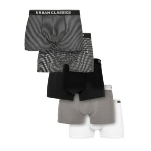 Urban Classics Boxerky  kouřově šedá / černá / bílá