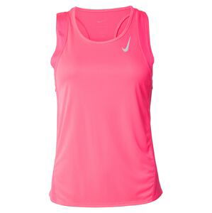 NIKE Sportovní top  světle šedá / svítivě růžová