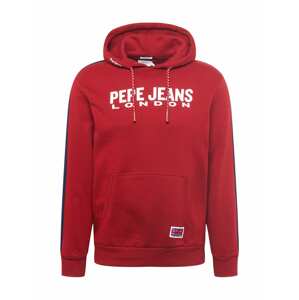 Pepe Jeans Mikina 'ANDRE'  červená / námořnická modř / bílá