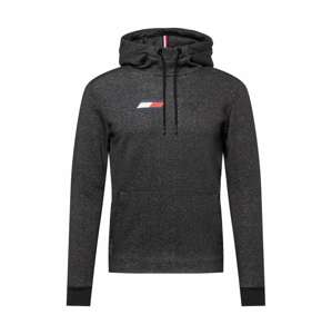 TOMMY HILFIGER Sportovní mikina s kapucí  tmavě šedá / námořnická modř / bílá / ohnivá červená