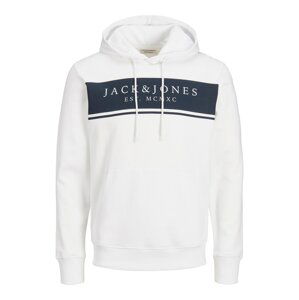 JACK & JONES Mikina  noční modrá / bílá