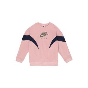 Nike Sportswear Mikina  noční modrá / čedičová šedá / růžová