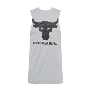 UNDER ARMOUR Funkční tričko 'Pjt Rock Brahma Bull'  šedý melír / černá